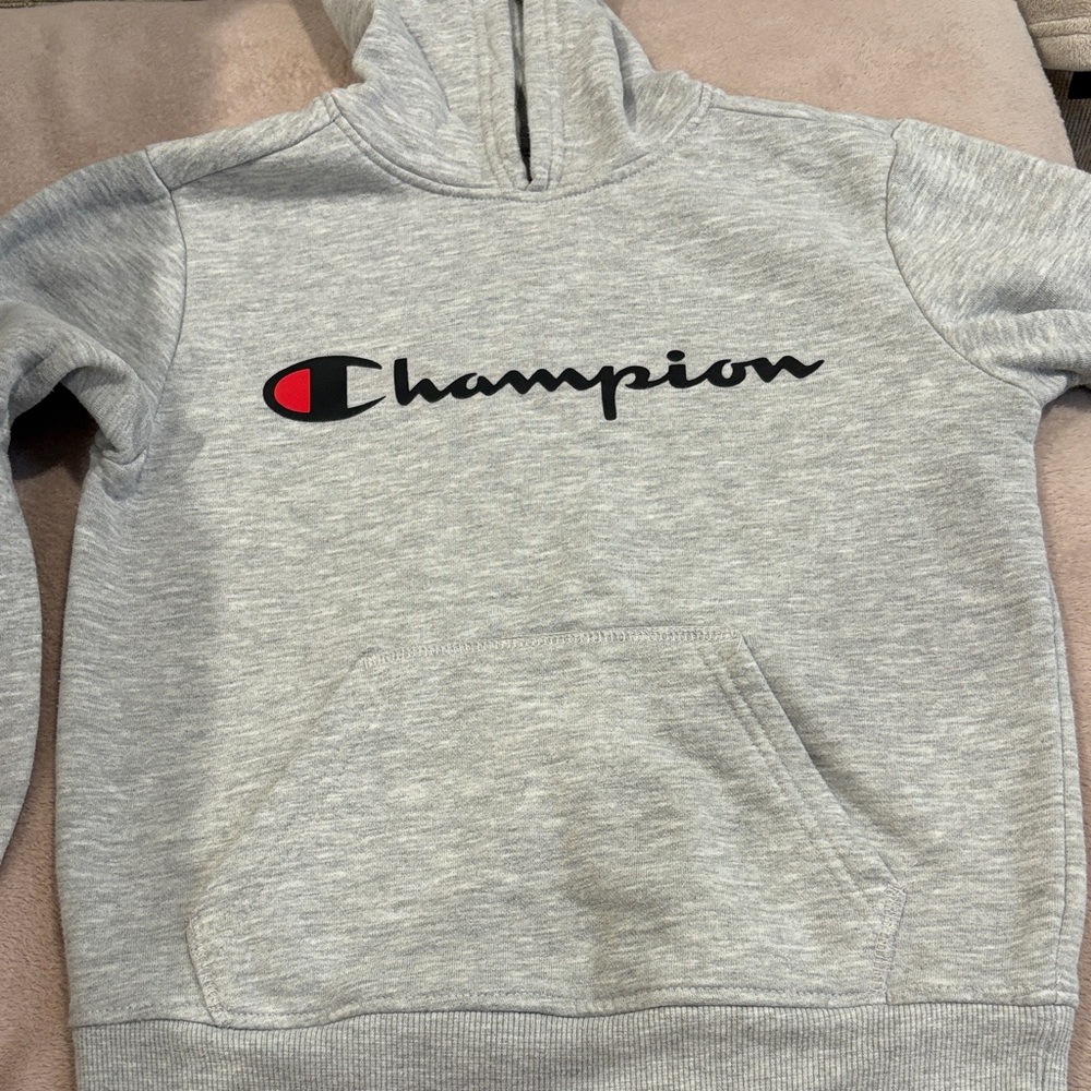 Champion Light Gray Pullover Hoodie